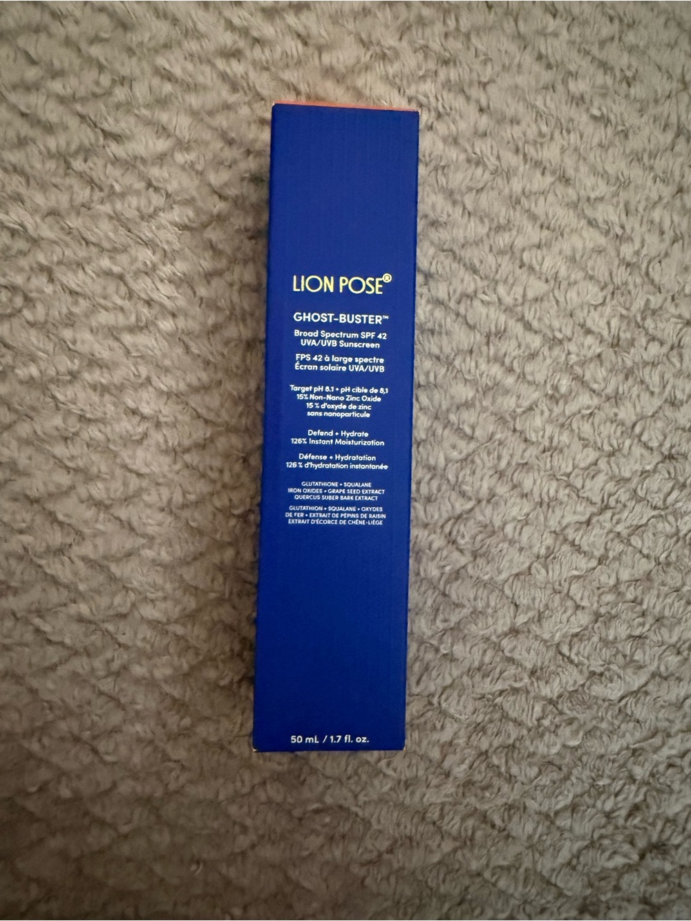 LION POSE Ghost-Buster Broad Spectrum SPF 42 Sunscreen 💙☀️